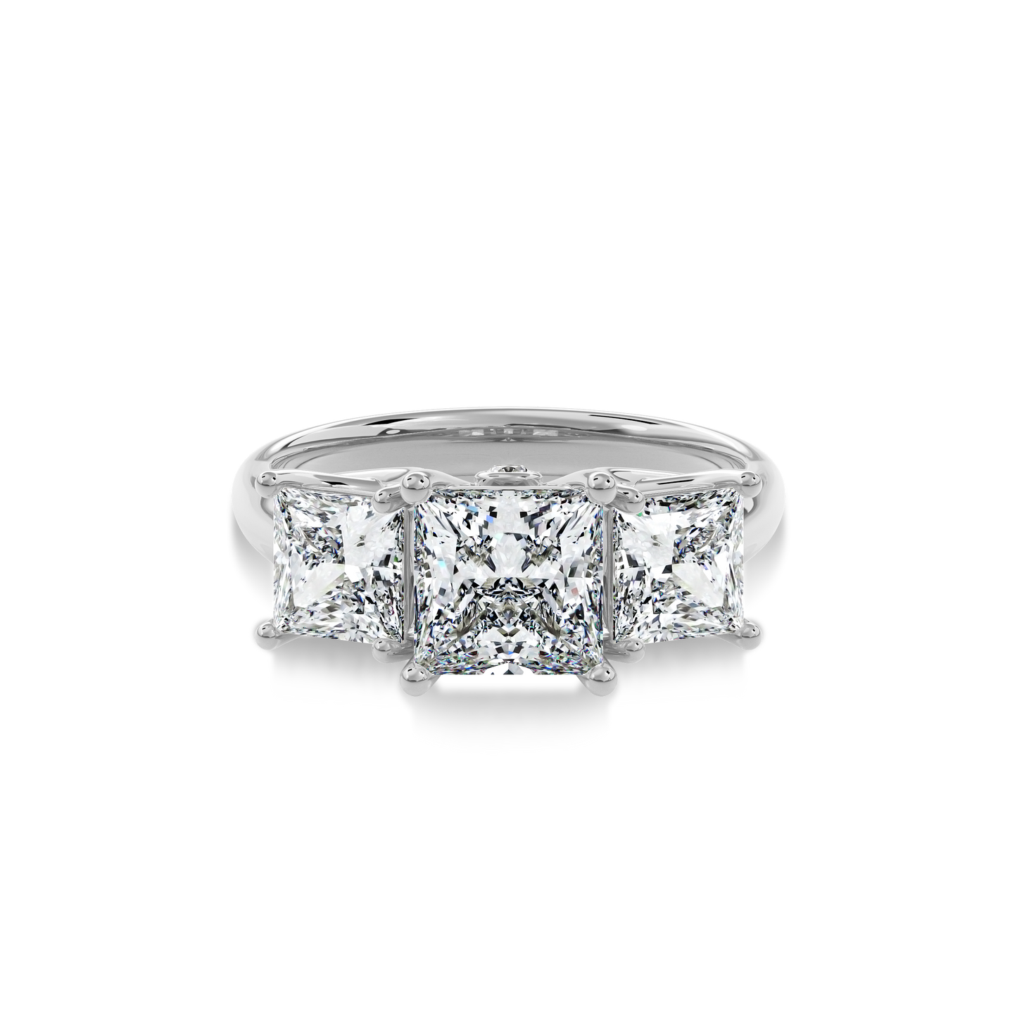 Daphnis Trinity Engagement Ring Princess•White Gold