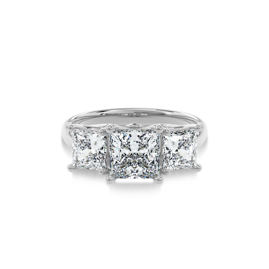Daphnis Trinity Engagement Ring Princess•White Gold