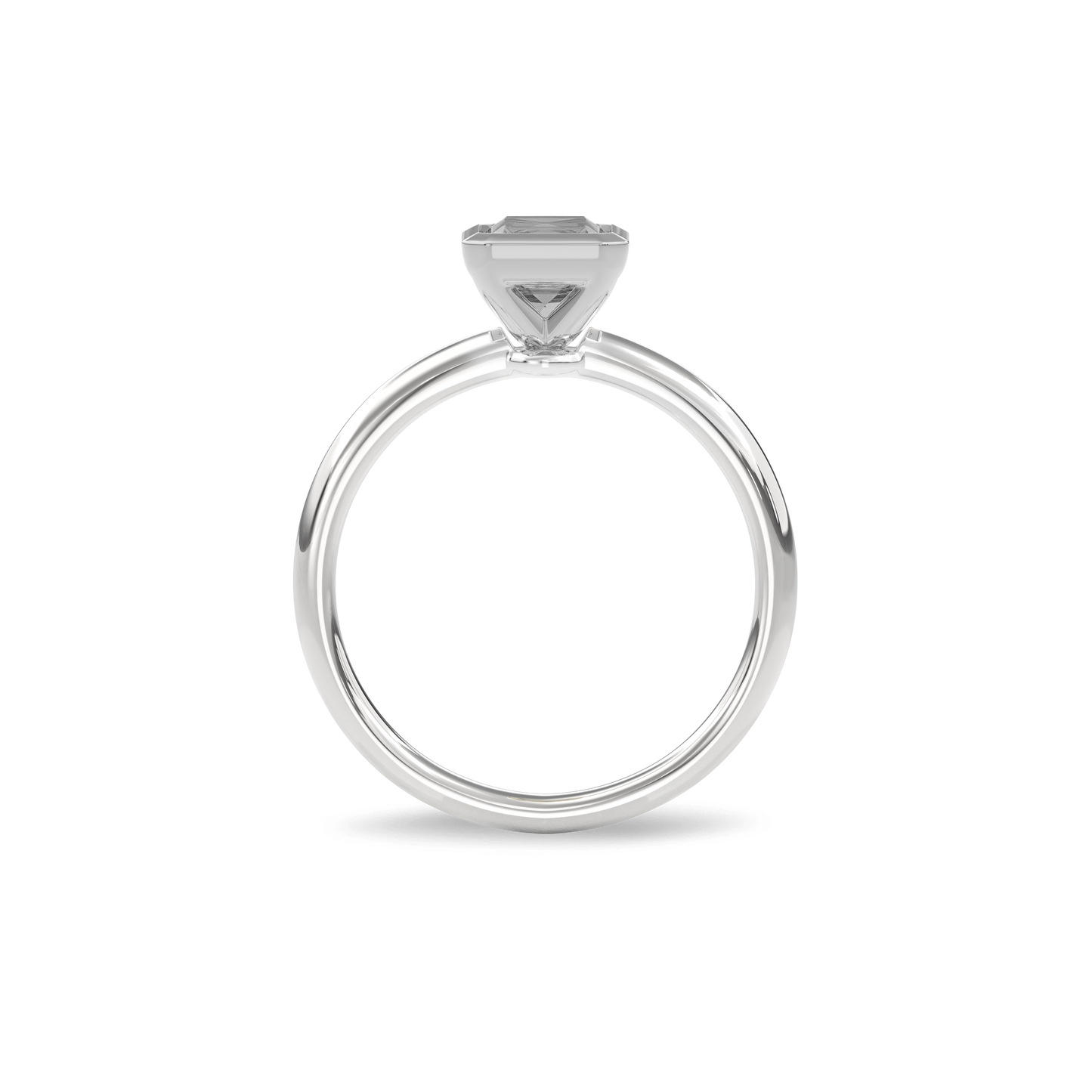 Bezel Ring Radiant•White Gold