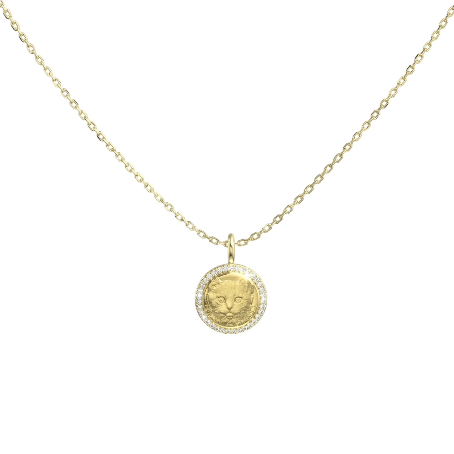 18K Gold Plated Round MemoraCarve Necklace SN028