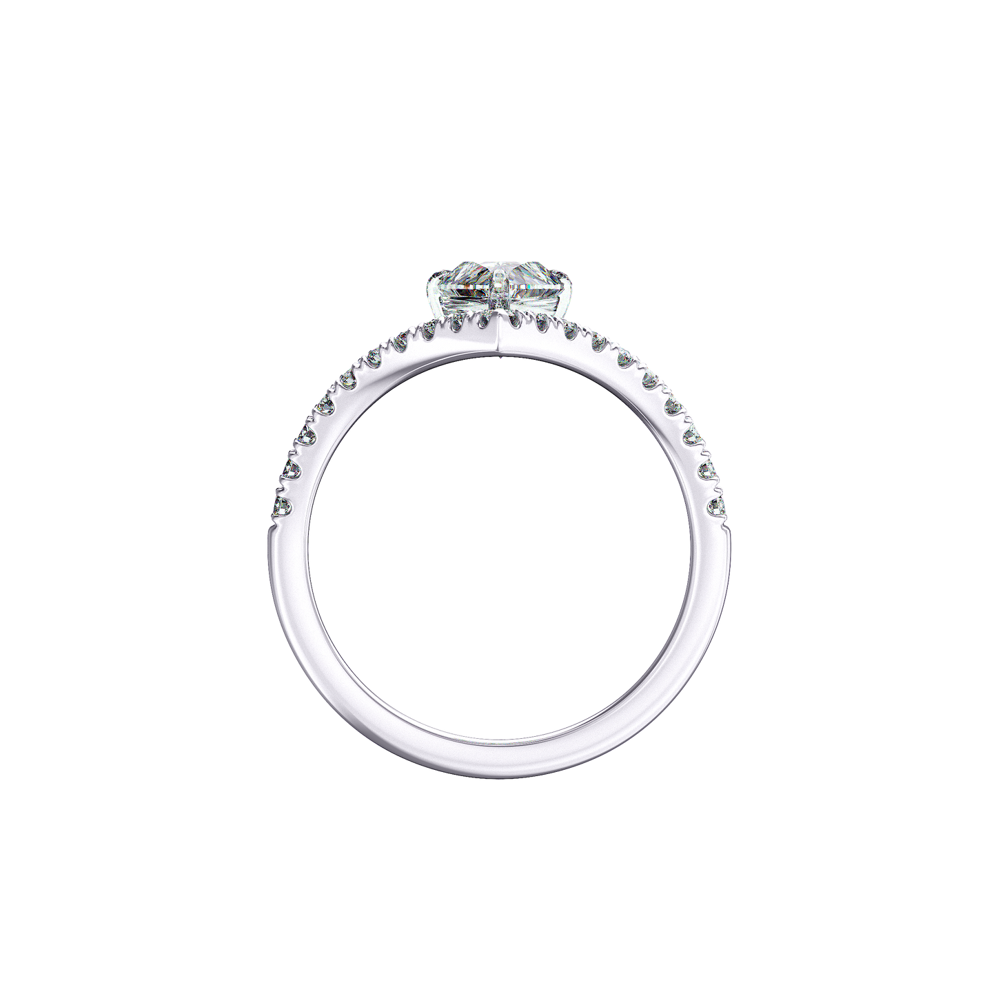 Luxe Tiara Ring in 14k White  Gold