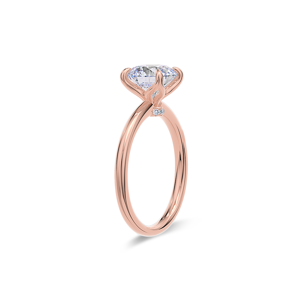 Dia Solitaire Engagement Ring Round•Rose Gold