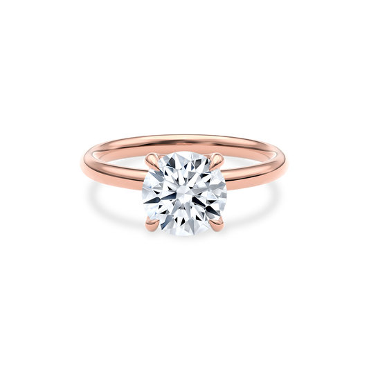 Dia Solitaire Engagement Ring Round•Rose Gold