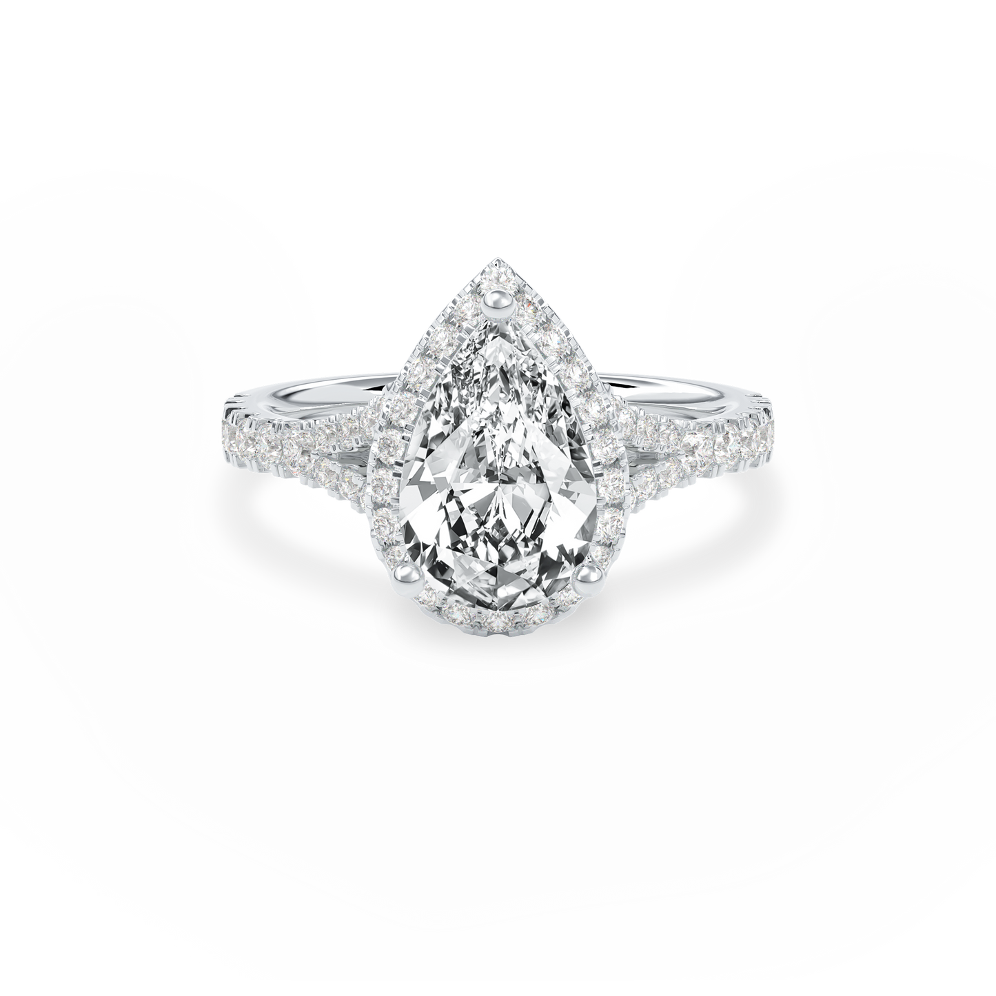 Elara Vintage Inspired Engagement Ring Pear•White Gold