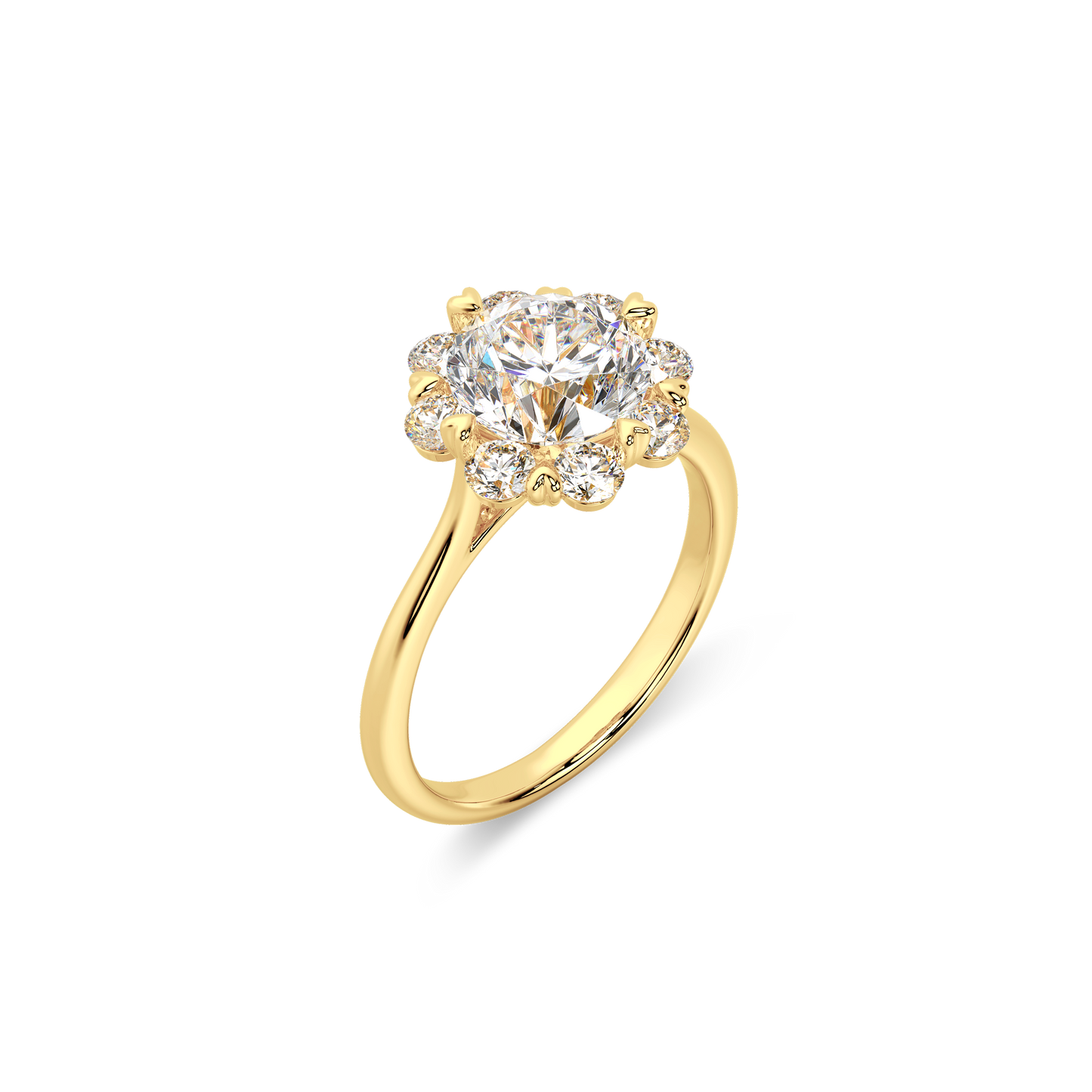 Bouquet Ring Round 18K Yellow Gold