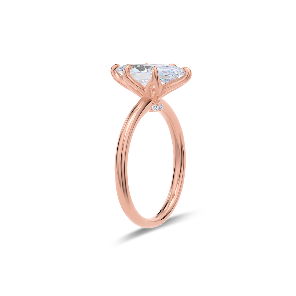 Dia Solitaire Engagement Ring Marquise•Rose Gold