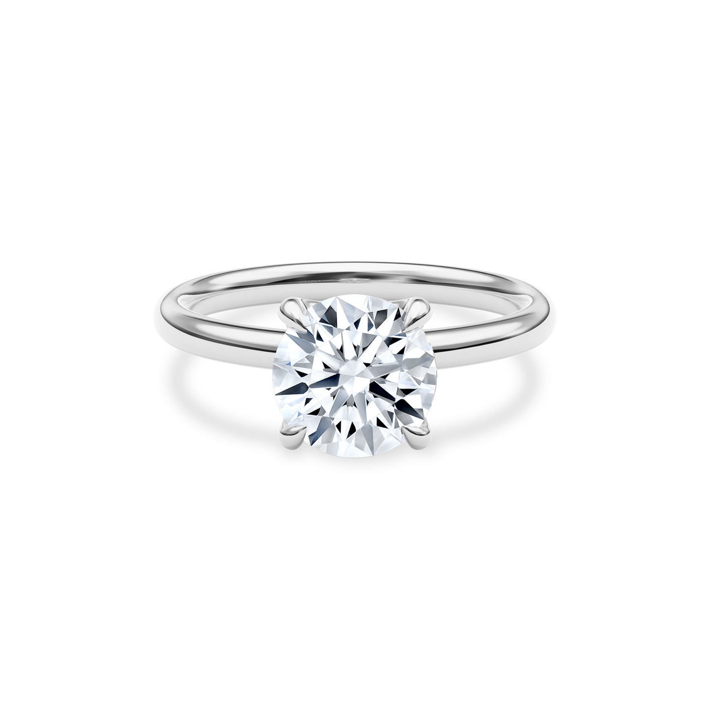 Dia Solitaire Engagement Ring Round•White Gold