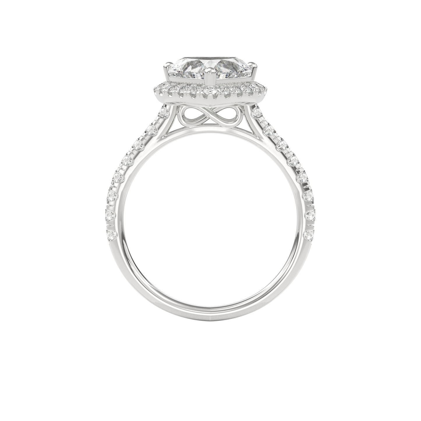 Elara Infinity Engagement Ring Heart•White Gold
