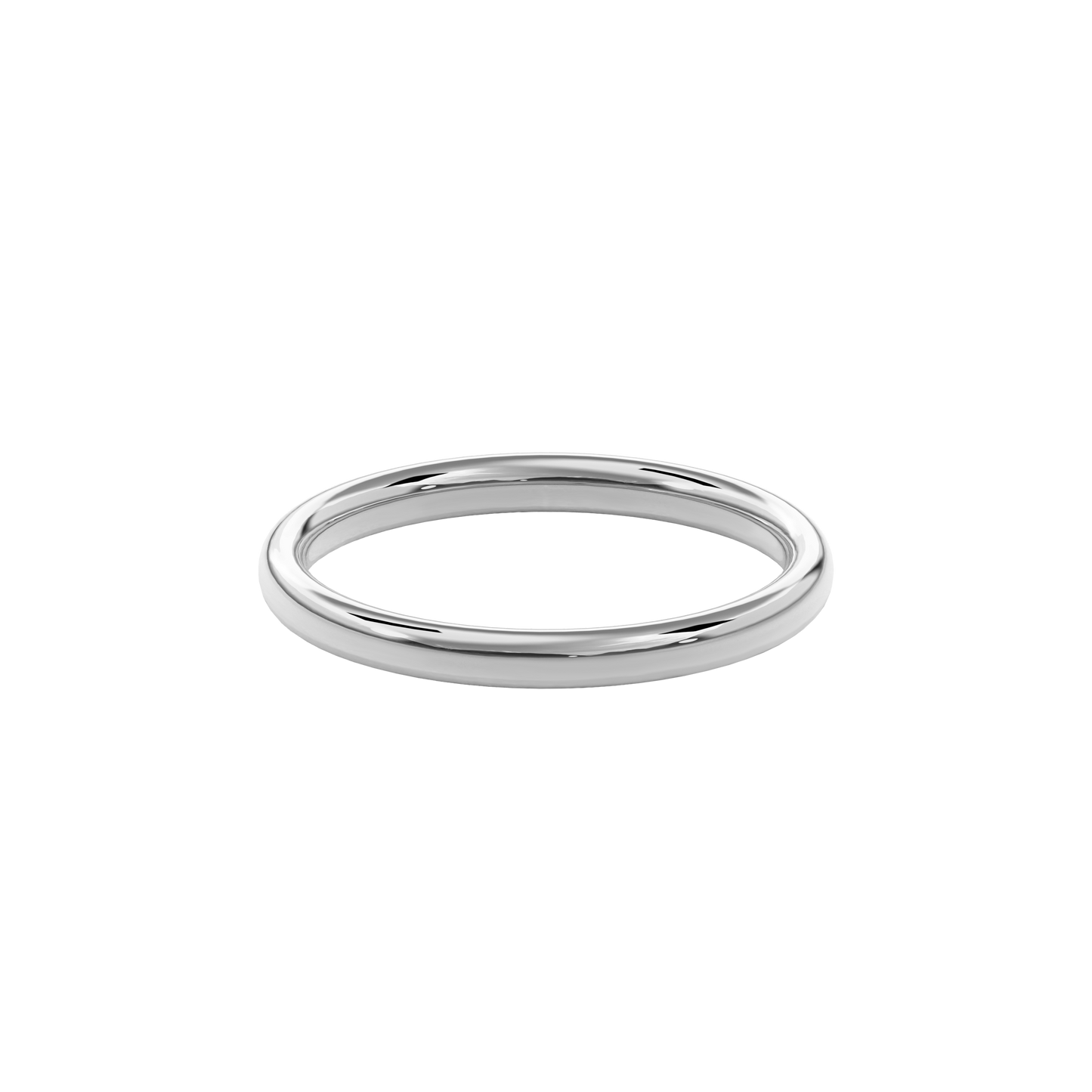 Wedding Bands Round Band 2mm•White Gold