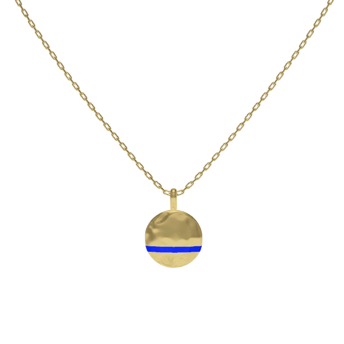 Gold Plated Round SoulPrint Enamel Necklace SN044