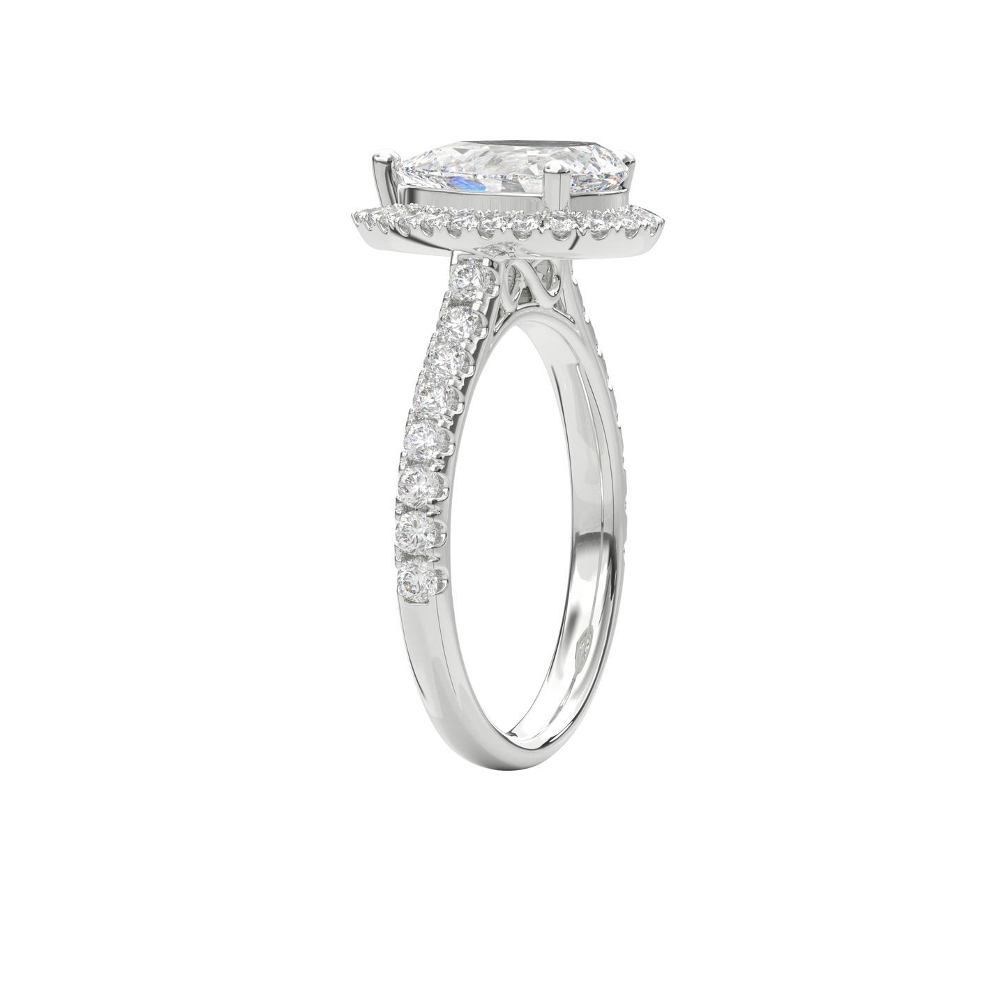Elara Infinity Engagement Ring Pear•White Gold