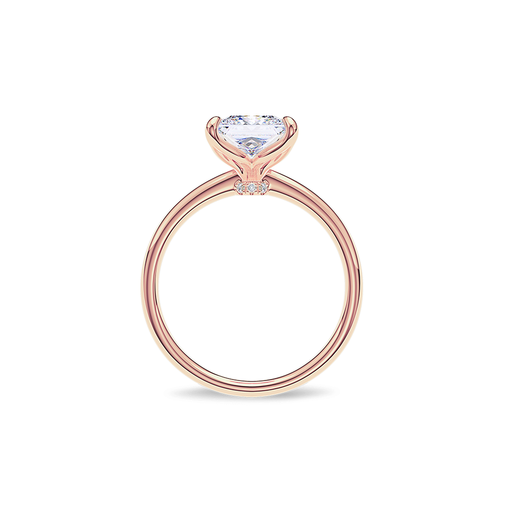 Dia Solitaire Engagement Ring Princess•Rose Gold