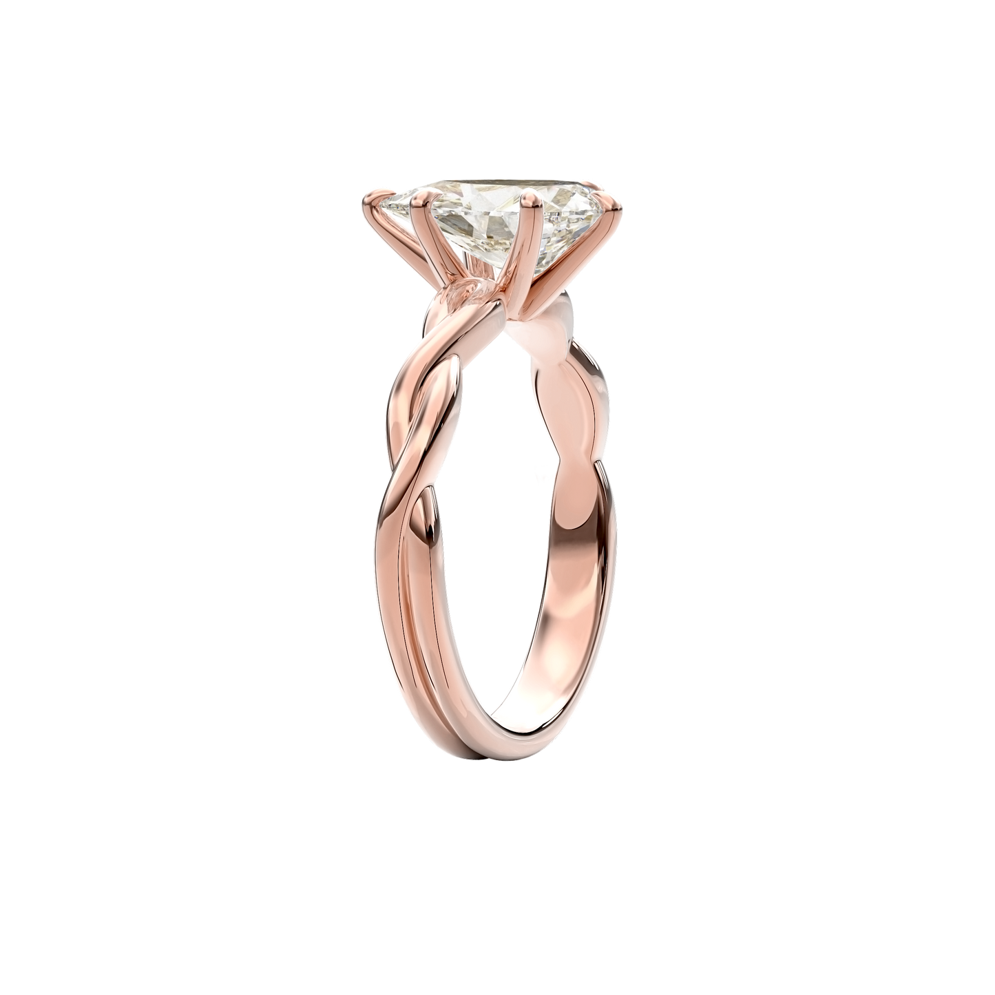 Rhea Twisted Engagement Ring Pear•Rose Gold
