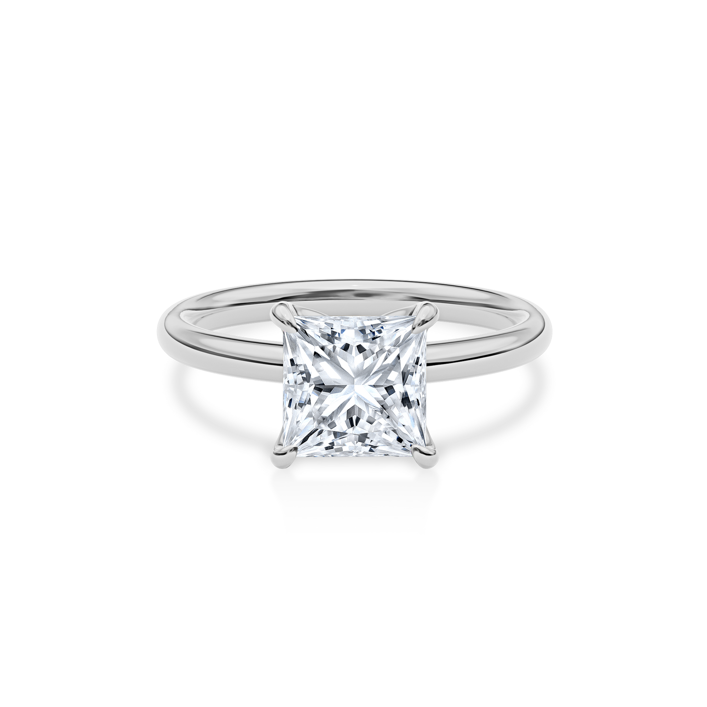 Dia Solitaire Engagement Ring Princess•White Gold