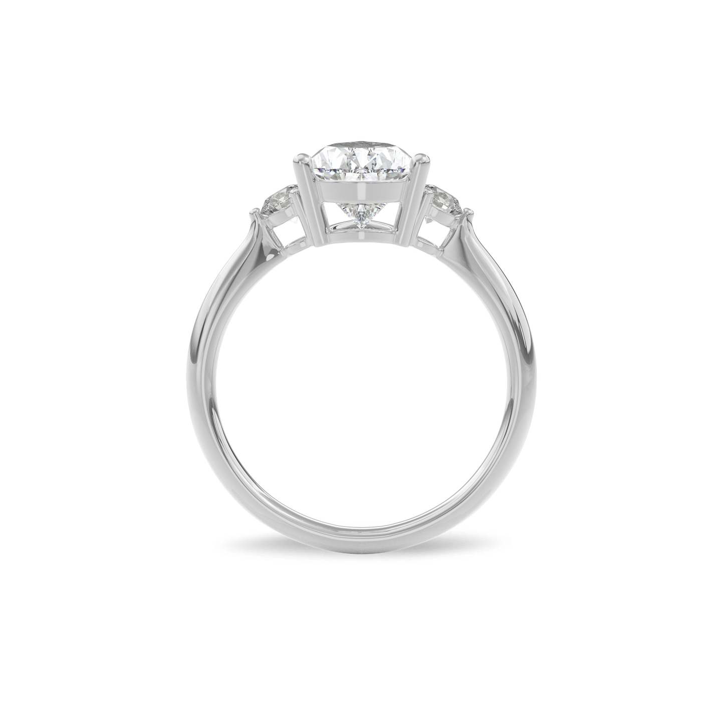 Daphnis Three Stones Engagement Ring Pear•White Gold