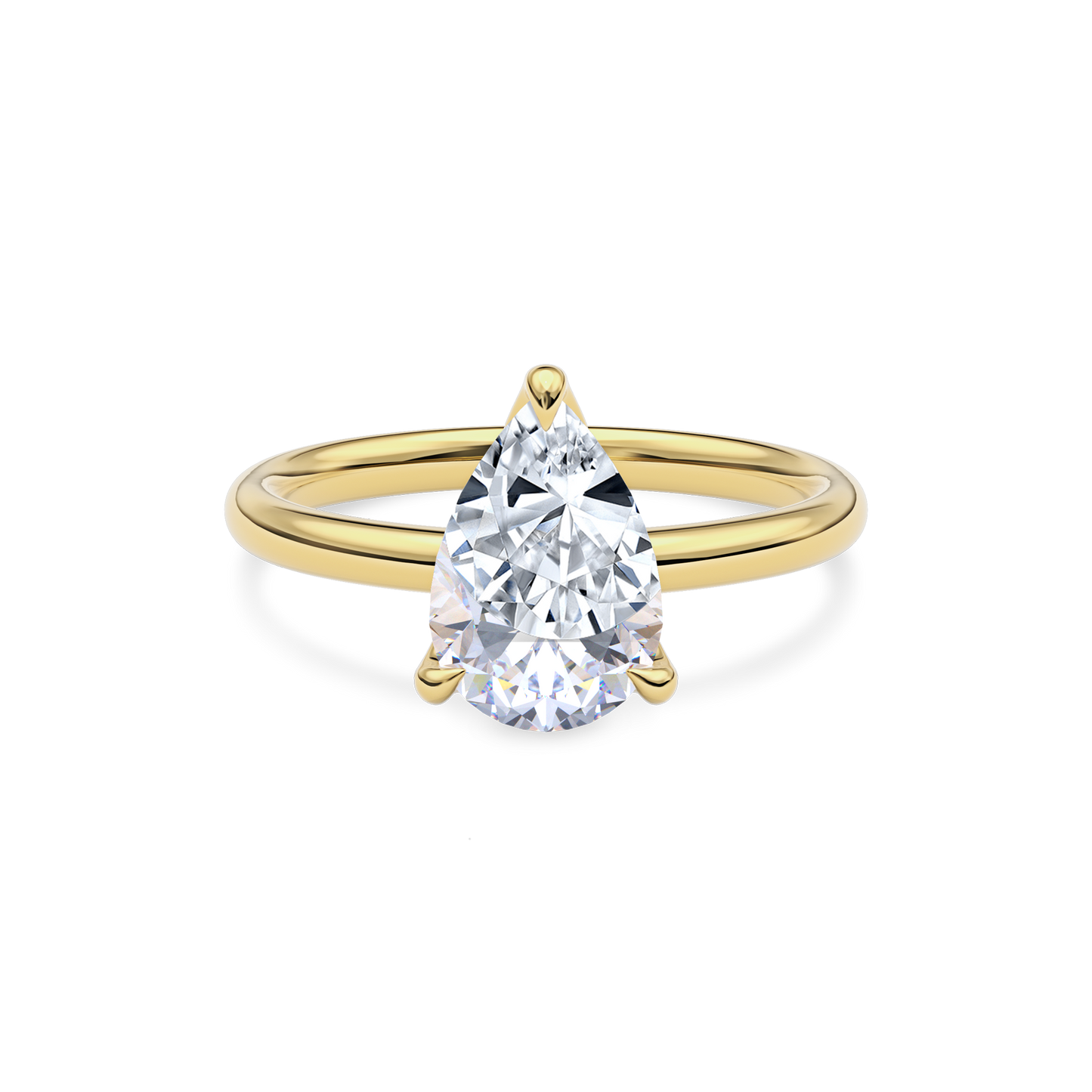 Dia Solitaire Engagement Ring Pear•Yellow Gold