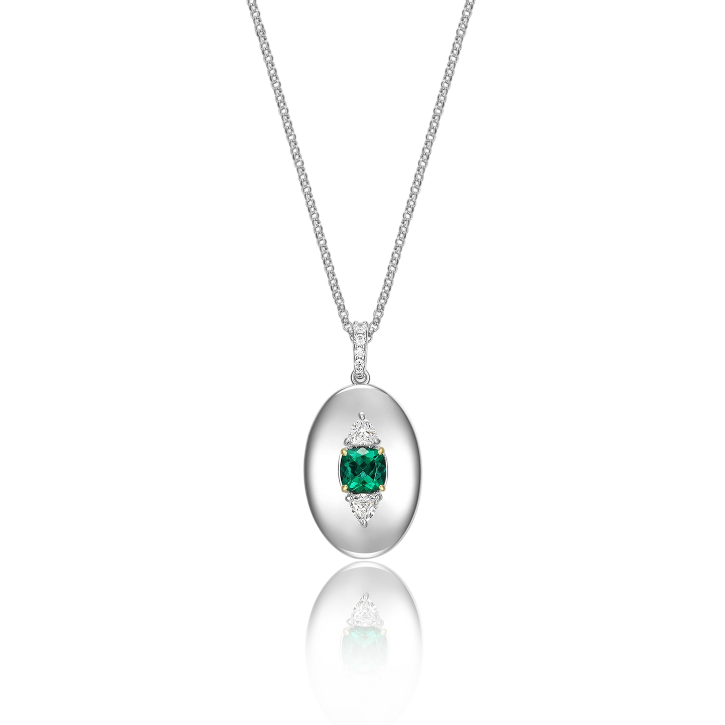 Rhodium Plated Guardian Eye Birthstone Locket SN005BR