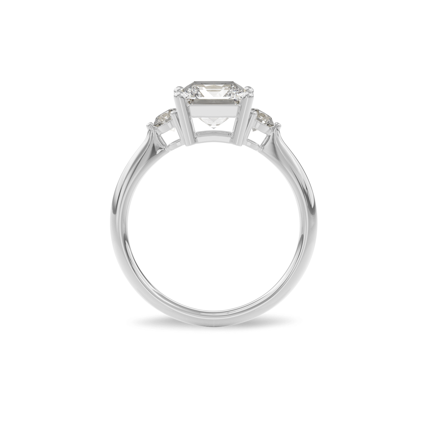 Daphnis Three Stones Engagement Ring Radiant•White Gold