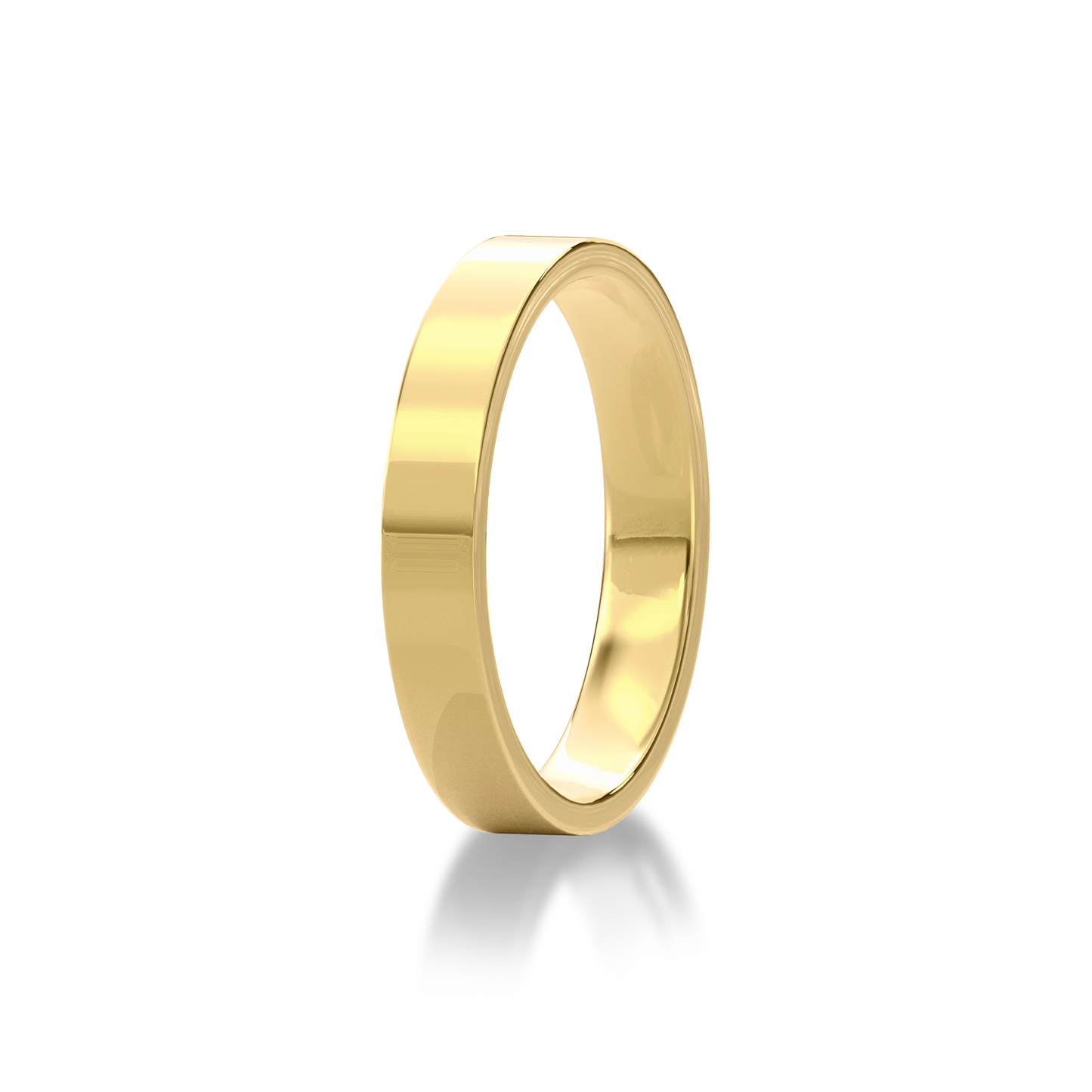 Wedding Bands Flat Band 4mm•Yellow Gold
