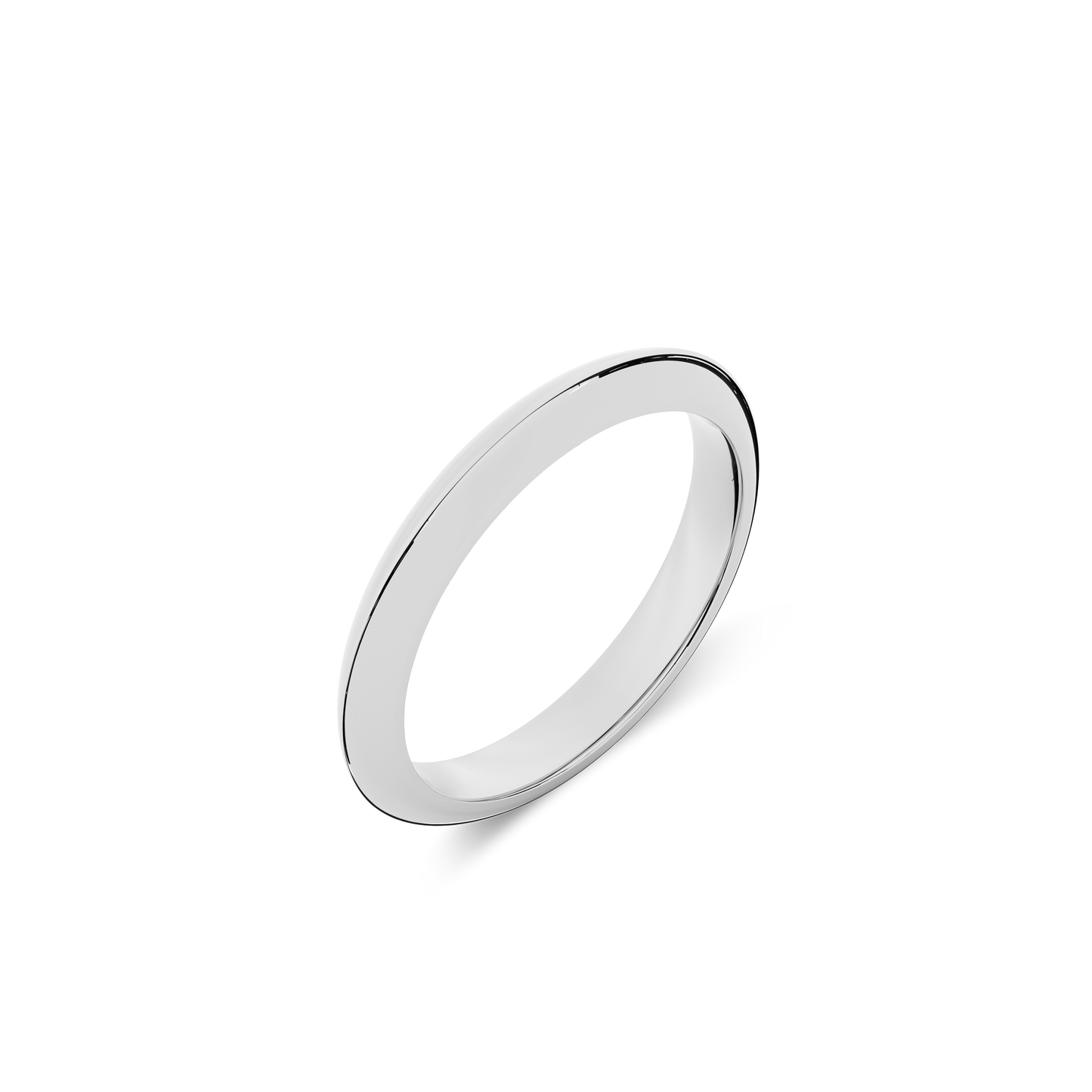 14K White Gold Classic Wedding band