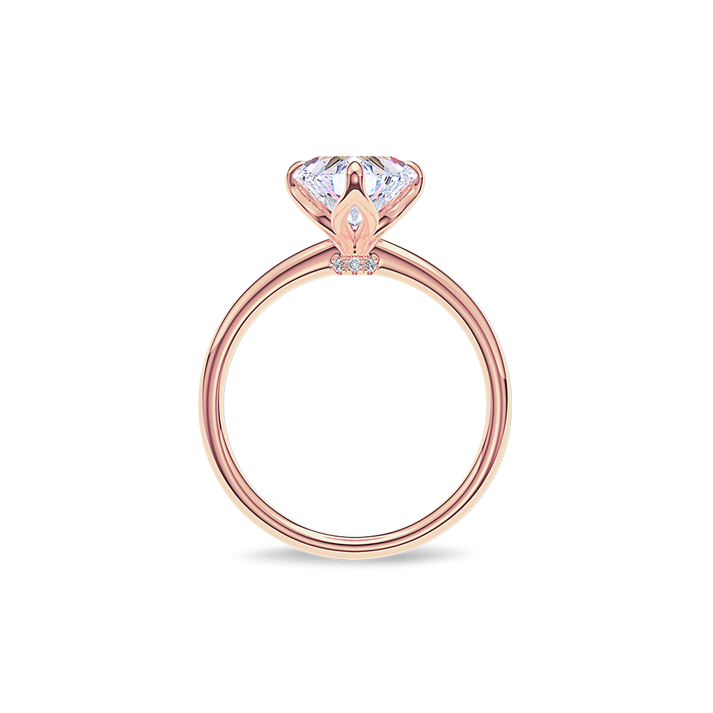 Dia Solitaire Engagement Ring Heart•Rose Gold