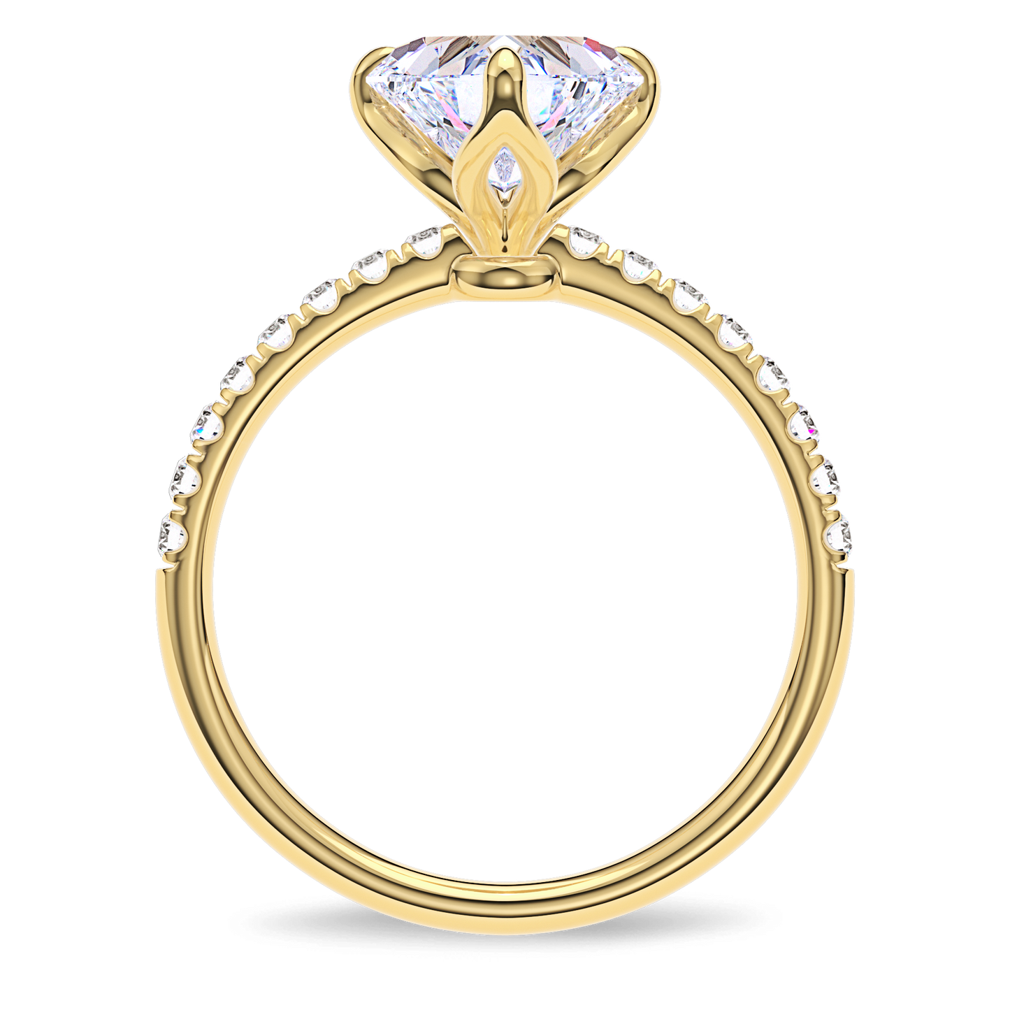 Dia Solitaire Engagement Ring Heart•Yellow Gold