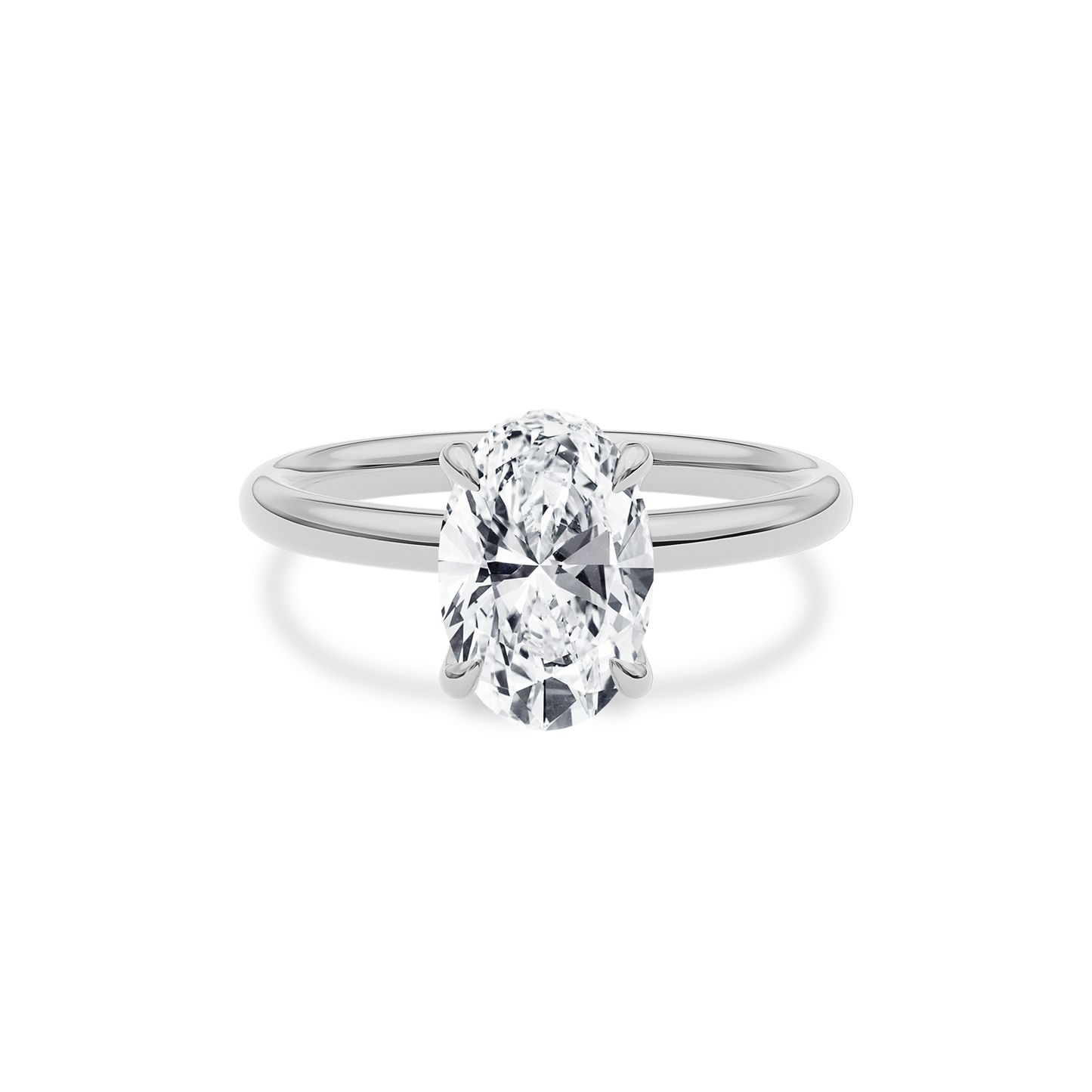Dia Solitaire Engagement Ring Oval•White Gold