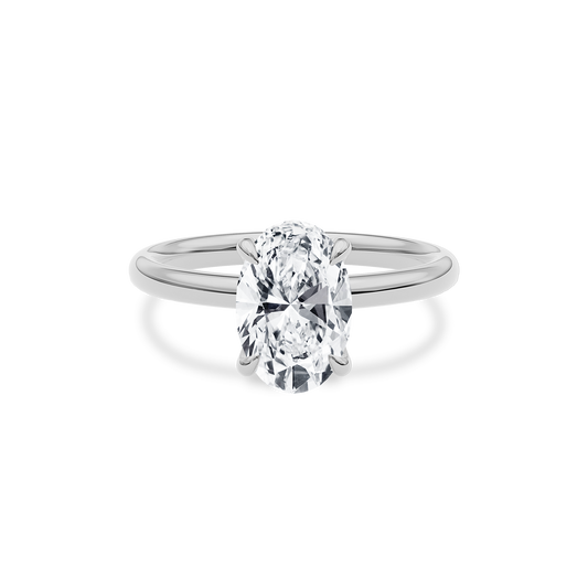 Dia Solitaire Engagement Ring Oval•White Gold