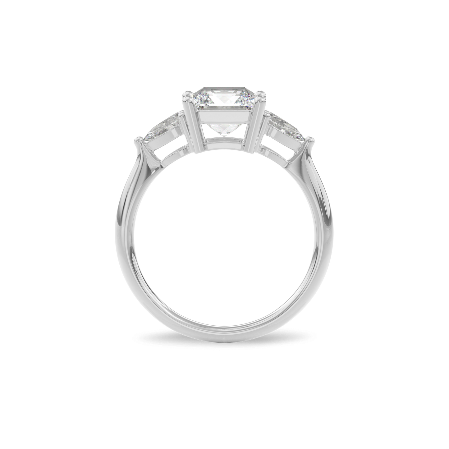 Daphnis Three Stones Engagement Ring Radiant•White Gold