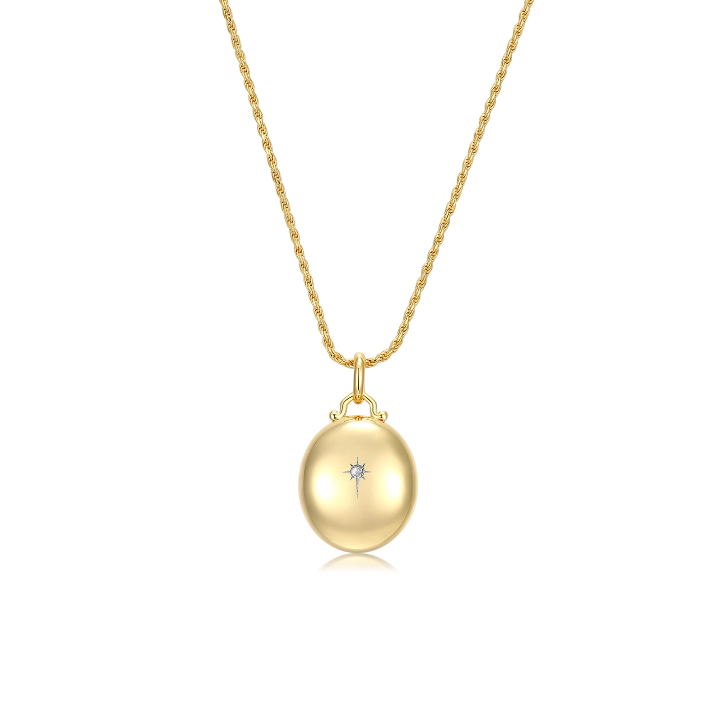 18K Gold Plated Luna Glow  Whisper Locket SN008G