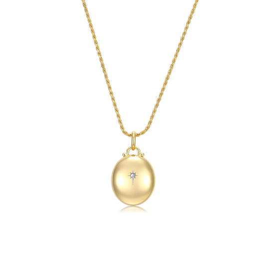 18K Gold Plated Luna Glow Whisper Locket SN008G