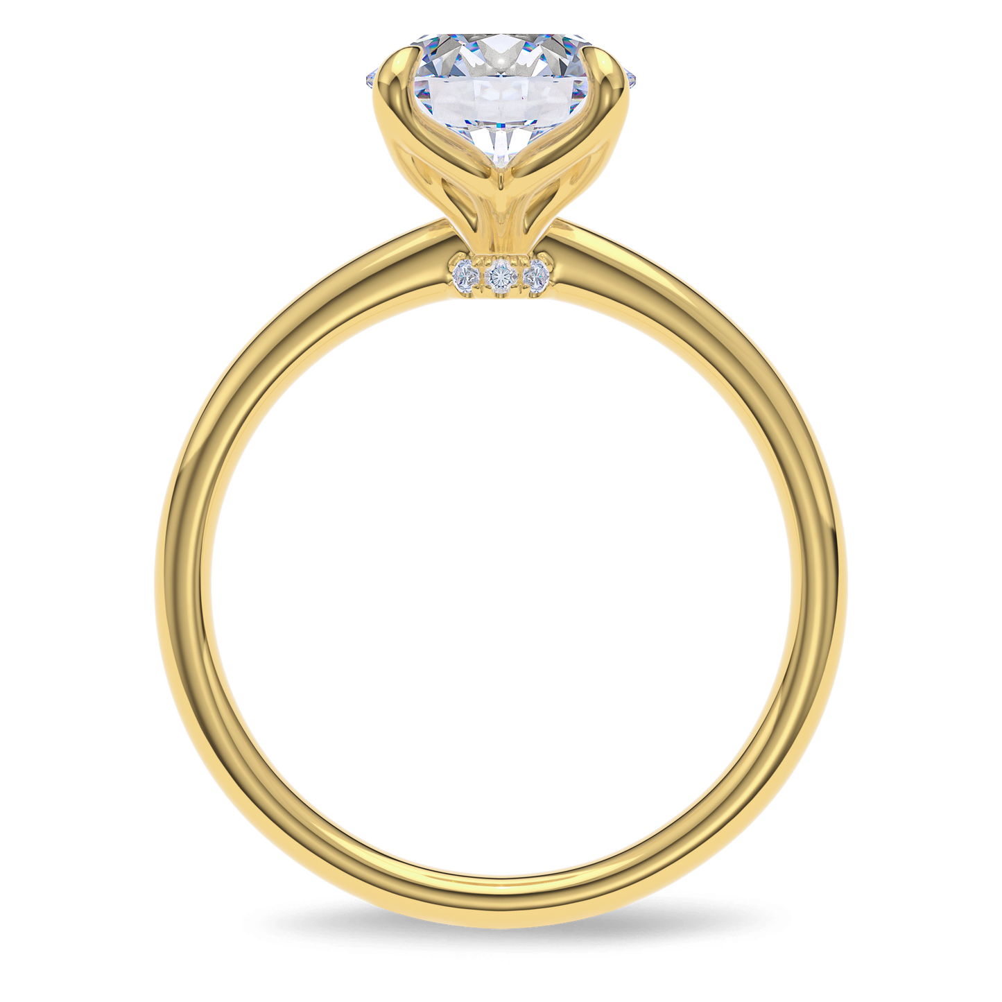 Dia Solitaire Engagement Ring Round•Yellow Gold