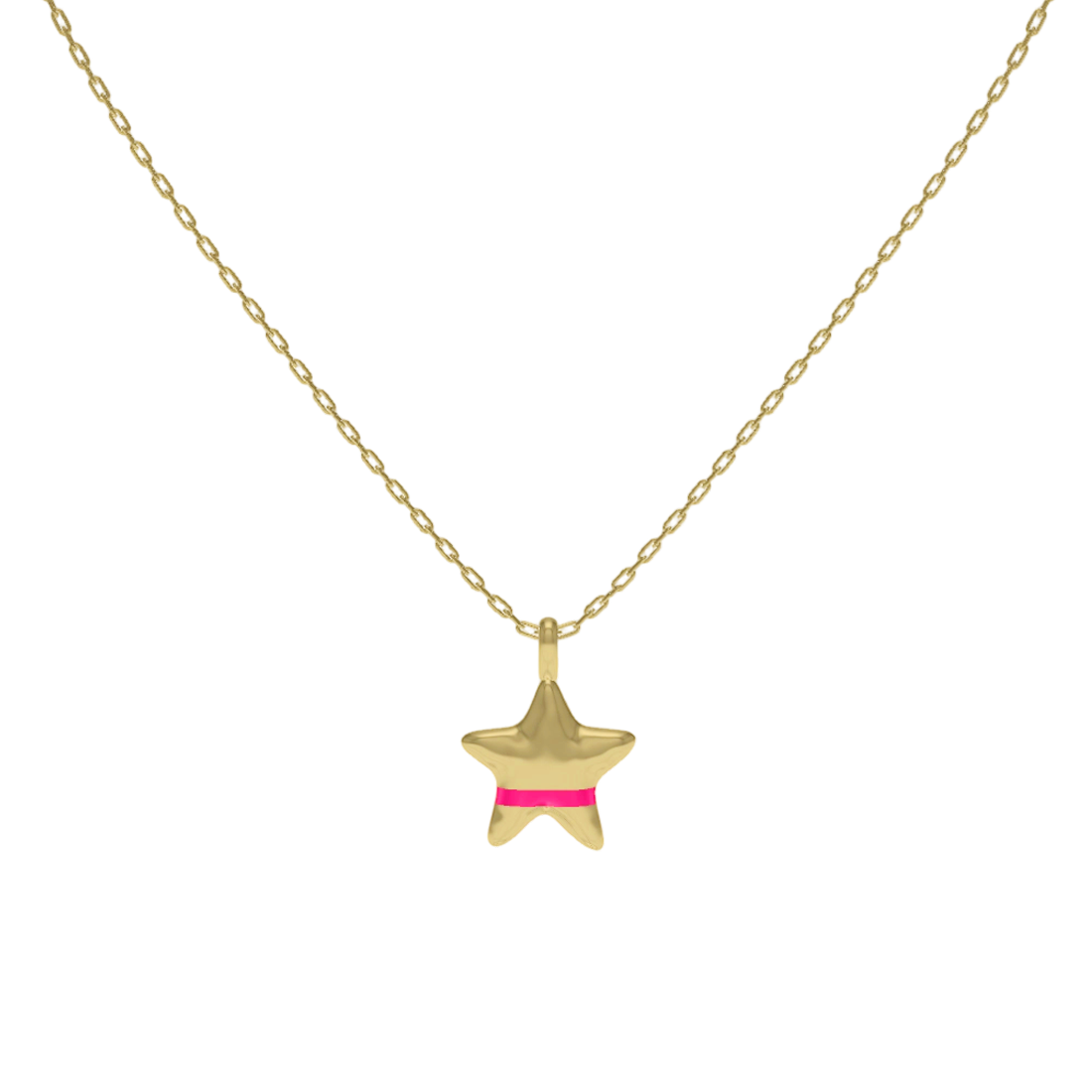 Gold Plated Star SoulPrint Enamel Necklace SN044