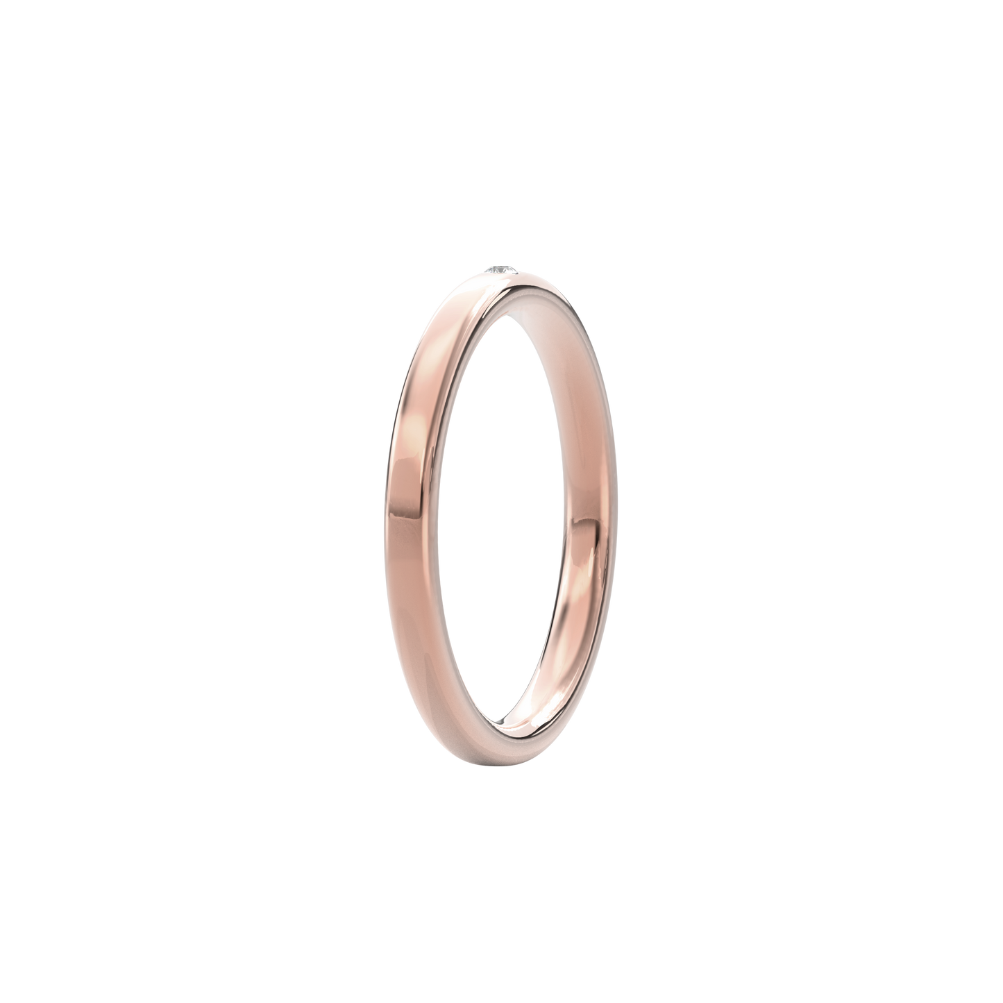 Wedding Bands Diamond Accent Band 2.2mm•Rose Gold