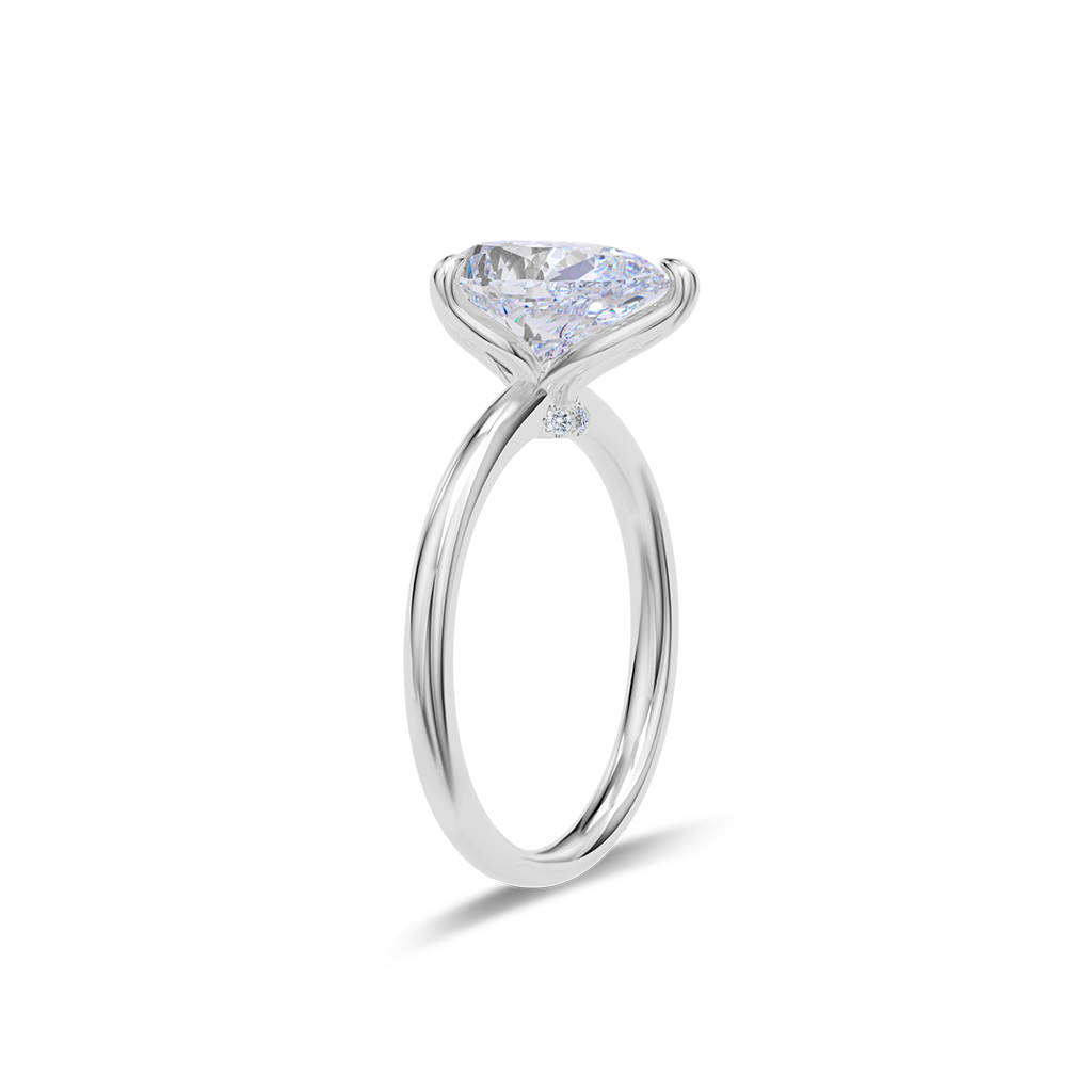 Dia Solitaire Engagement Ring Pear•White Gold