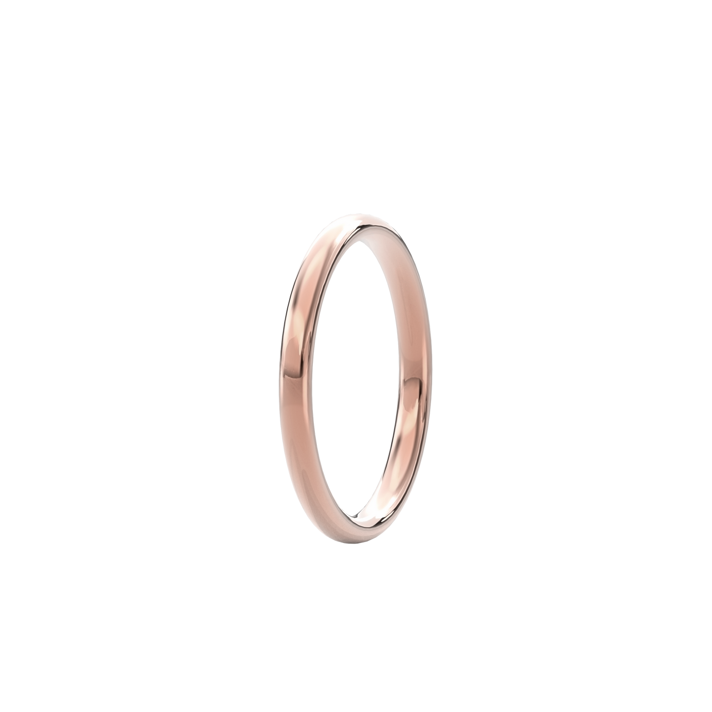 Wedding Bands Round Band 2mm•Rose Gold