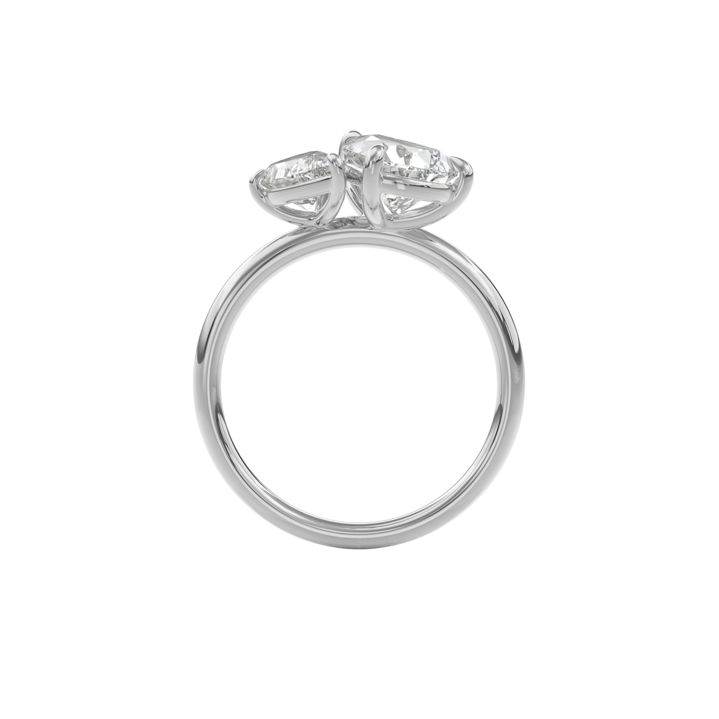 Callisto Two Stones Engagement Ring Pear•White Gold