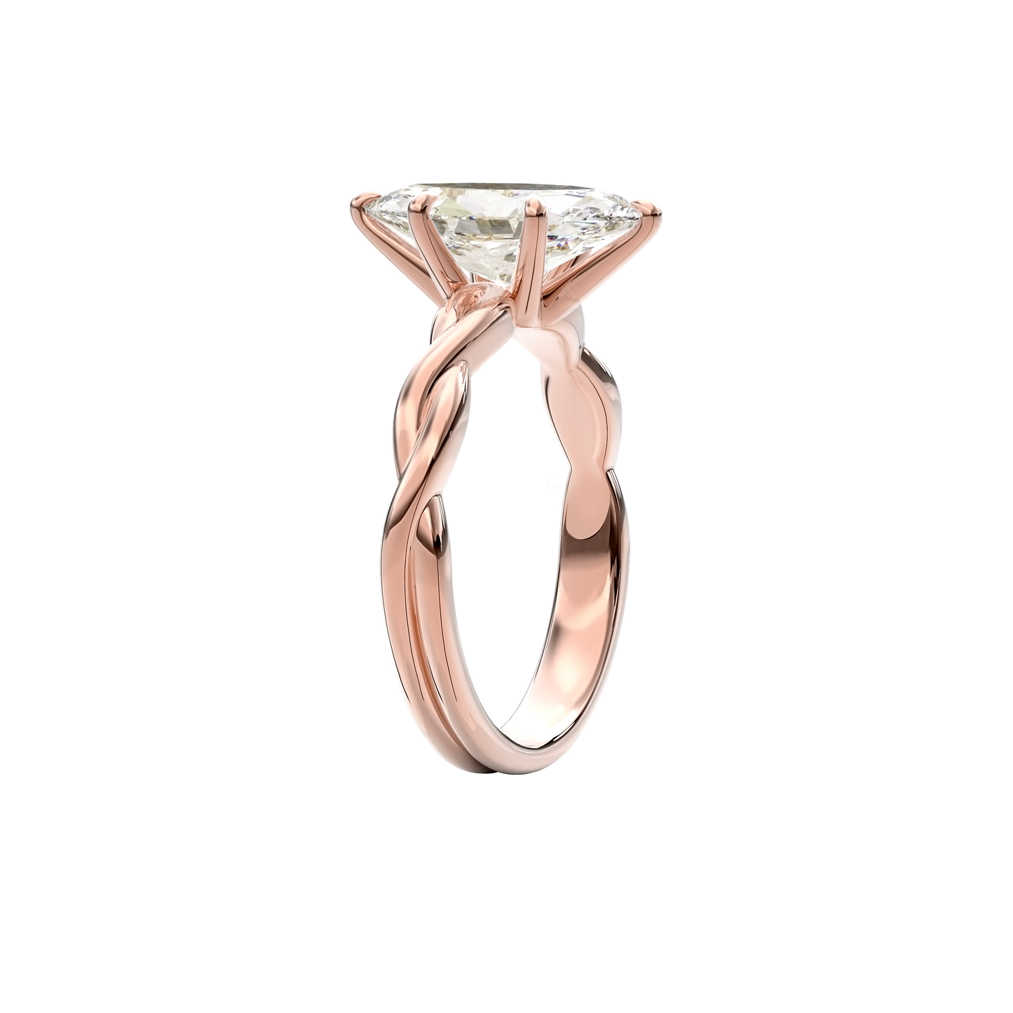 Rhea Twisted Engagement Ring Marquise•Rose Gold