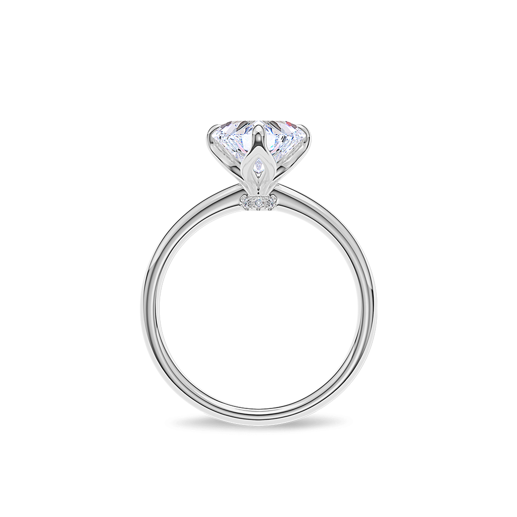 Dia Solitaire Engagement Ring Heart•White Gold