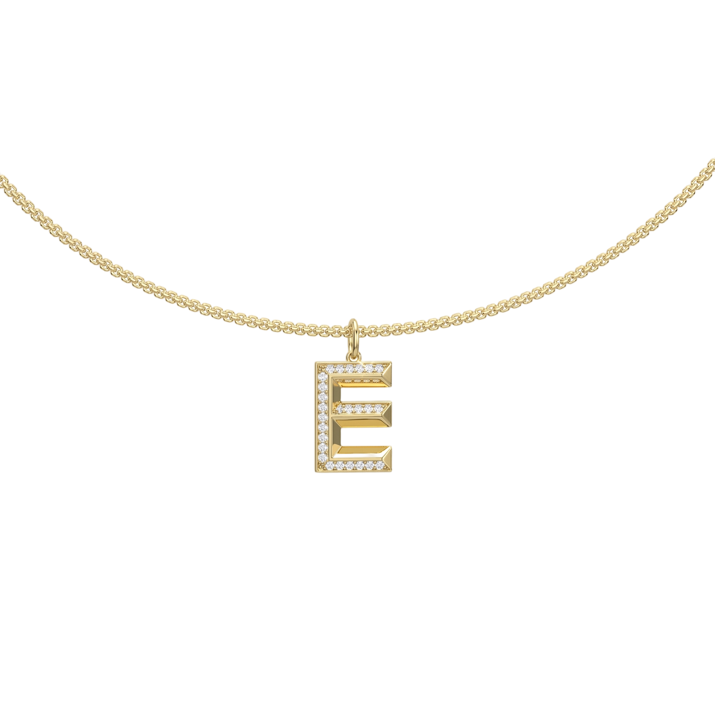 Gold Plated Signature Initial Necklace SN046