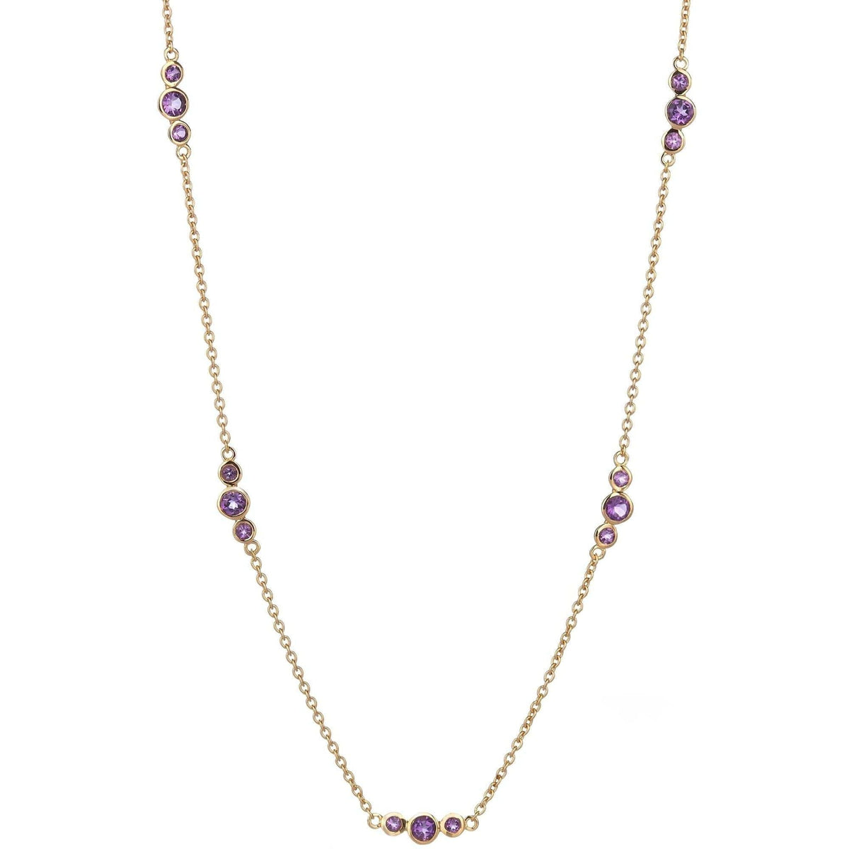 African Amethyst Bubbles Necklace