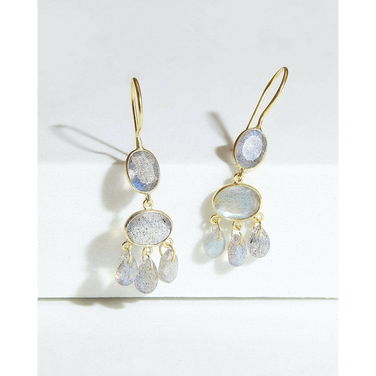 Labradorite Chandelier Earrings