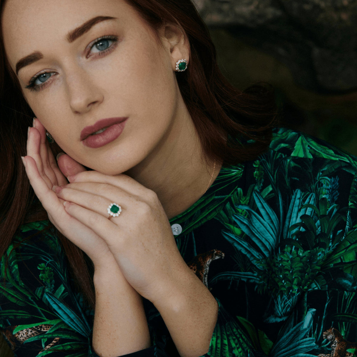Envy- Emerald Princess Earrings