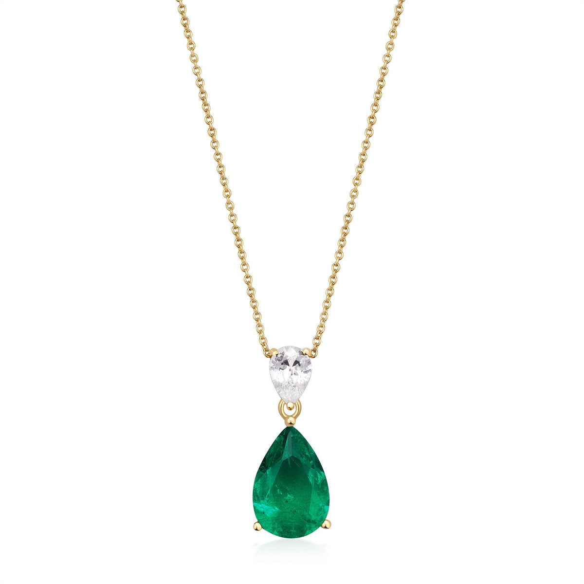 Envy- Emerald Drop Necklace