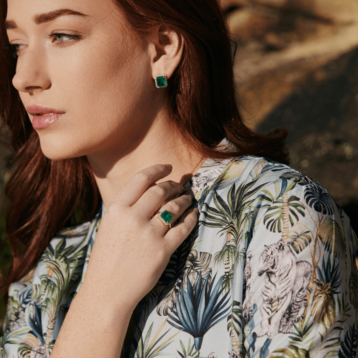 Envy- Queen Emerald Earrings
