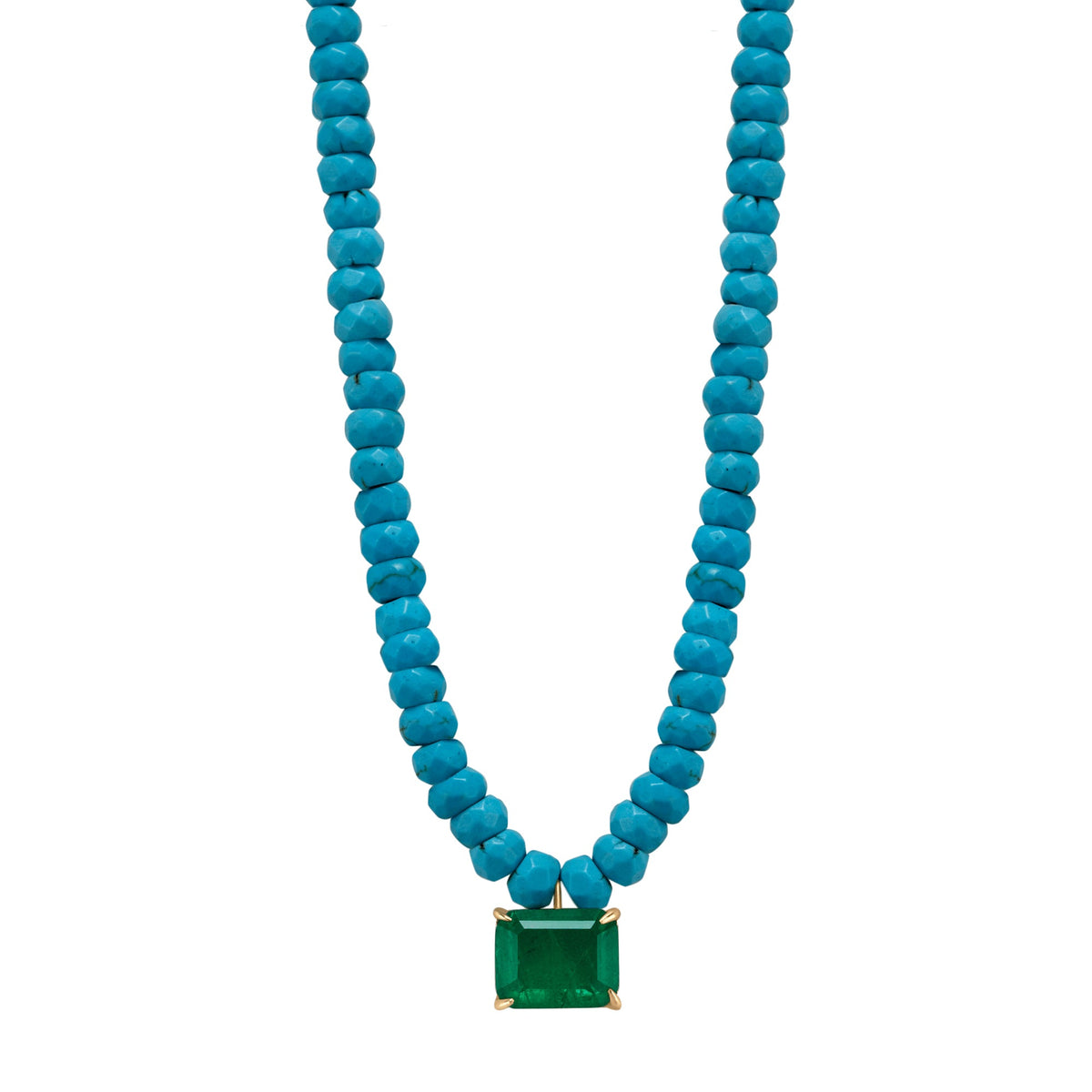 Envy- Turquoise Emerald Fusion Necklace