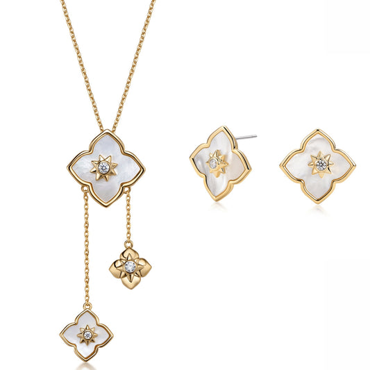 Moroccan Flower Necklace & Earrings Set
