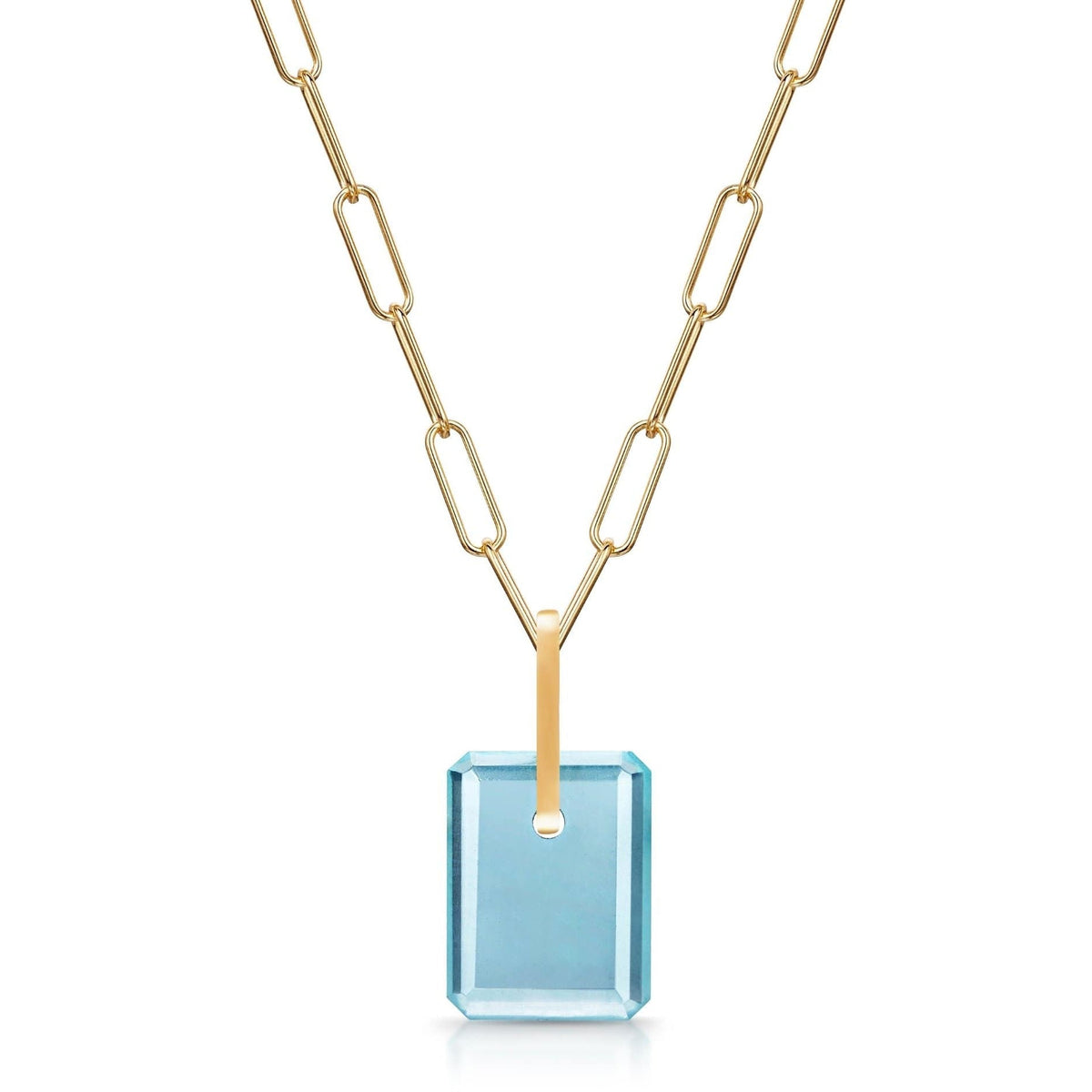 Aquamarine Slab Necklace