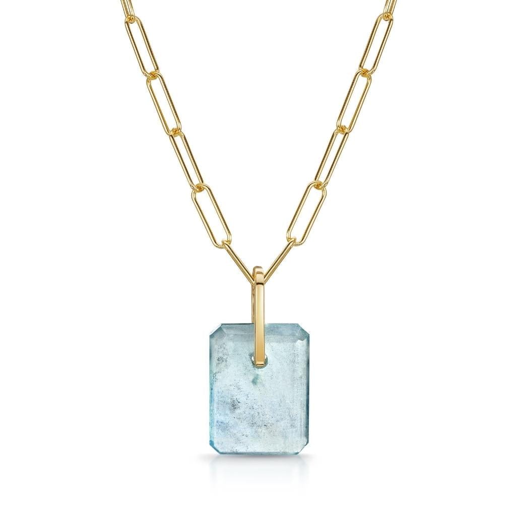 Aquamarine Slab Necklace