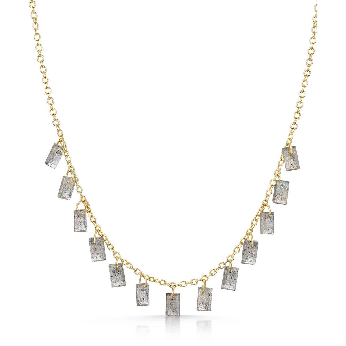 Baguette Charms Labradorite Necklace